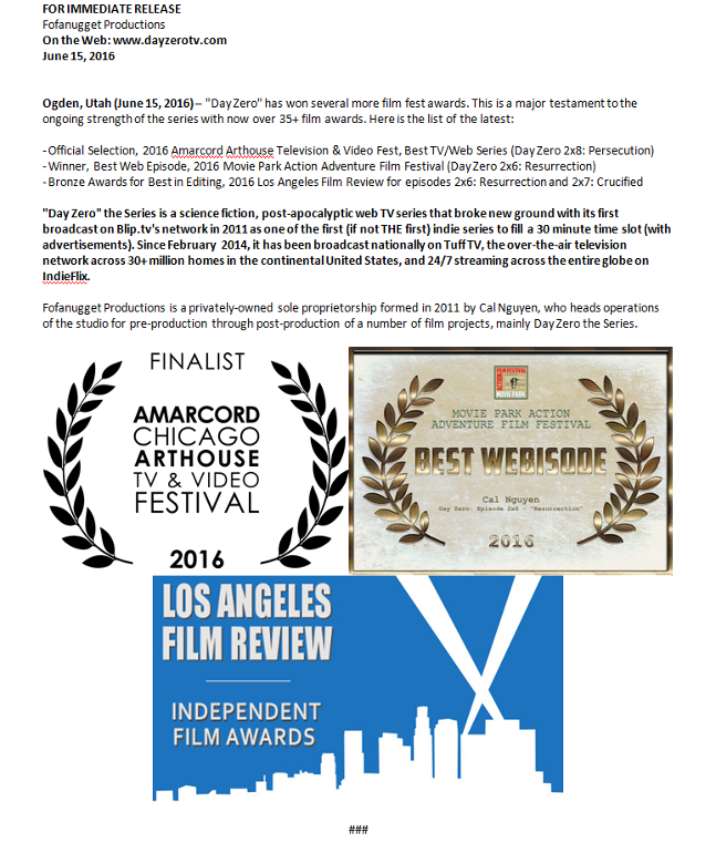 Day Zero official selection winner best award film festival amarcord la film review los angeles movie park webisode tv television series show